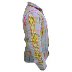 پیراهن کشمیر چهارخانه طوسی