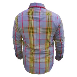 پیراهن کشمیر چهارخانه طوسی