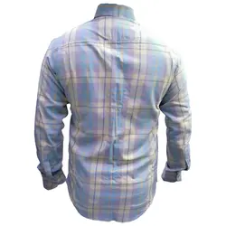 پیراهن نخ پنبه چهارخانه پسته ای