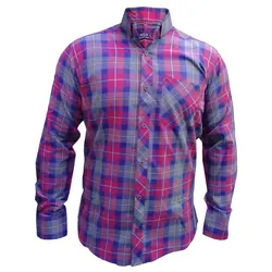 پیراهن نخ پنبه چهارخانه قرمز