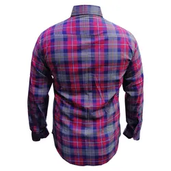 پیراهن نخ پنبه چهارخانه قرمز