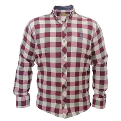 پیراهن نخی چهارخانه صورتی