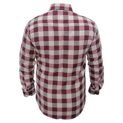 پیراهن نخی چهارخانه صورتی