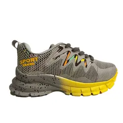 کفش زنانه تکرو طوسی زرد