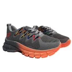 کفش زنانه تکرو طوسی نارنجی