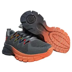 کفش زنانه تکرو طوسی نارنجی