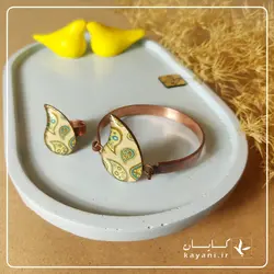 دستبند و انگشتری مسی بته جقه