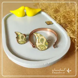 دستبند و انگشتری مسی بته جقه