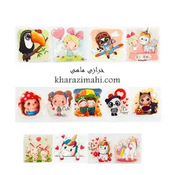 برچسب حرارتی_طرح کدو تنبل و دختر بادکنکی{کد47}