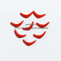 لب پلاستیکی عروسک طرح نیم لب لبخند 1/5 سانت
