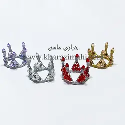 تاج فرحی مرواریدی بالا کریستال