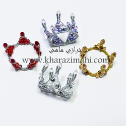 تاج فرحی مرواریدی بالا کریستال