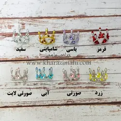 تاج فرحی مرواریدی بالا کریستال