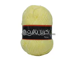 کاموا اکریل بافت زرد لیمویی کد 102