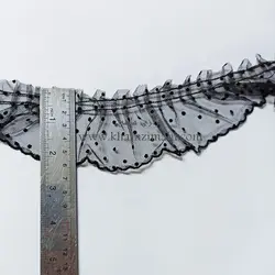 نوار دانتل چیندار طرح خال خالی (کد17)