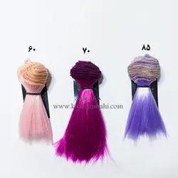 موی عروسک ده سانت صاف گیسو رنگ فانتزی