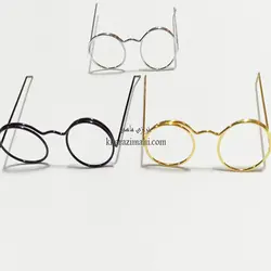 عینک عروسک_فلزی دایره_ بدون شیشه