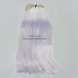 موی عروسک_بیست پنج سانت صاف{آمبره یاسی،سفید}