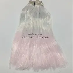موی عروسک_بیست پنج سانت صاف{آمبره طوسی،صورتی}