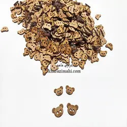 دکمه عروسکی_ خرس چوبی