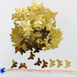 پولک طرح پروانه سایز 2*2.5 تم طلایی کد 2