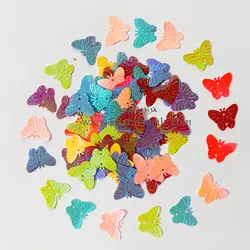 پولک طرح پروانه سایز 2*2.5 تم هفت رنگ کد 1