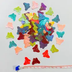 پولک طرح پروانه سایز 2*2.5 تم هفت رنگ کد 1
