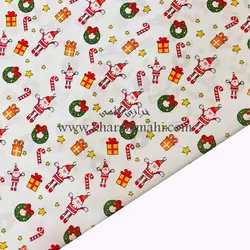 پارچه کرپ بوگاتی کریسمس طرح بابانوئل و هدیه کد 114