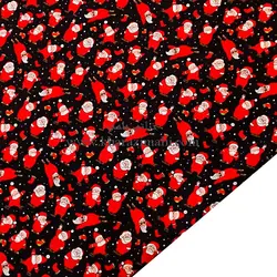 پارچه کرپ بوگاتی کریسمس طرح بابانوئل مهربون کد 112