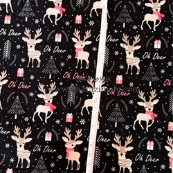 پارچه کرپ بوگاتی کریسمس طرح گوزن خاکستری کد 118