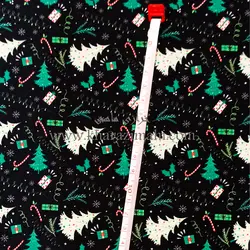 پارچه کرپ بوگاتی کریسمس طرح درخت کریسمس کد 116