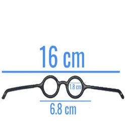 عینک عروسک گرد پلاستیکی {رنگی}