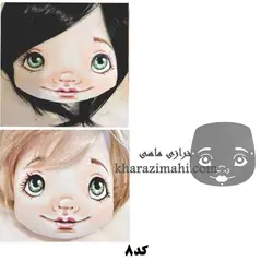 شابلون عروسک طراحی چهره{کد8}