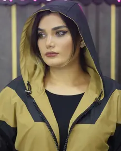 کاپشن بارانی ترکیبی زیپ درشت