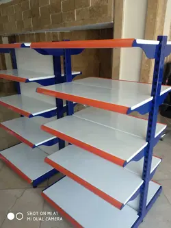 قفسه فروشگاهی مدل بدون حائل دوطرفه