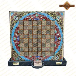 تخته نرد خاتم نقاشی تذهیب صدفی