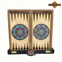 تخته نرد خاتم نقاشی تذهیب صدفی