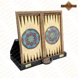 تخته نرد خاتم نقاشی تذهیب صدفی