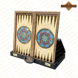 تخته نرد خاتم نقاشی تذهیب صدفی