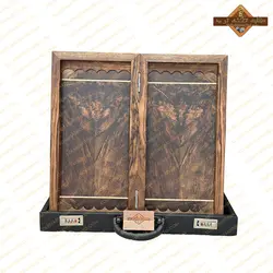 تخته نرد منبت کاری سیمرغ