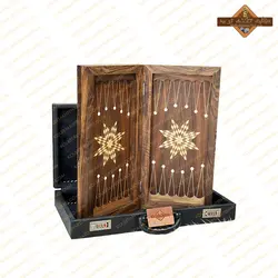 تخته نرد منبت کاری بلوط