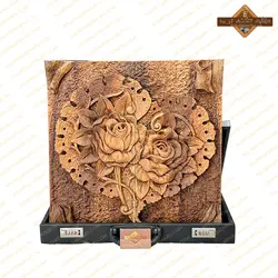 تابلو تخته نرد منبت کاری سه بعدی گل رز