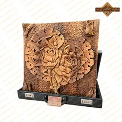 تابلو تخته نرد منبت کاری سه بعدی گل رز