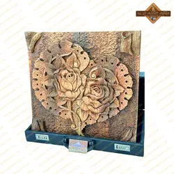 تابلو تخته نرد منبت کاری سه بعدی گل رز