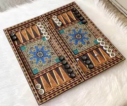 تخته نرد خاتم اصفهان تذهیب