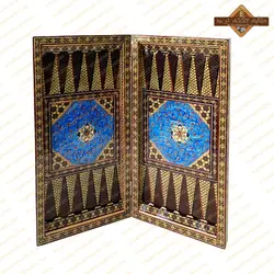 تخته نرد خاتم لبه ستونی نقاشی تذهیب