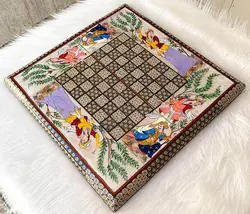 تخته نرد خاتم نقاشی مجلسی چهره