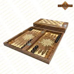 تخته نرد روکش راش معرق طرح ترنج