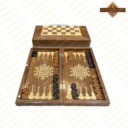 تخته نرد روکش راش معرق طرح ترنج