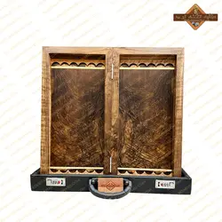تخته نرد ریشه گردو ارومیه پشت شطرنجی